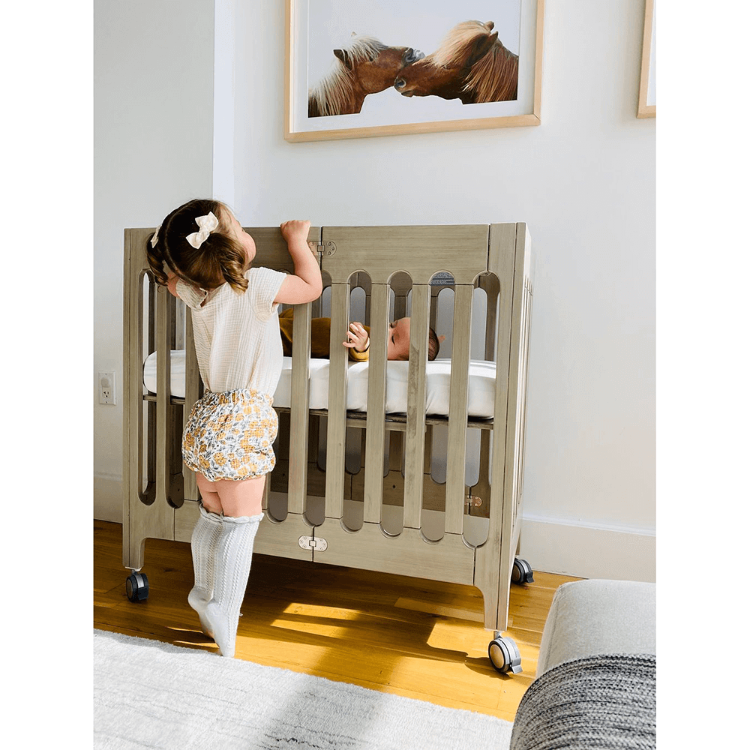 Mini sales wooden crib